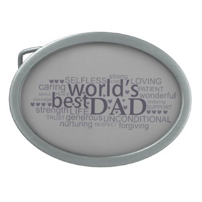 special message gift for 'best dad' Belt Buckle