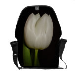 Special Messenger Bag With White Tulip Flower messenger bags