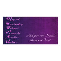 Special Mother Design with Butterflies Personalized Photo Card