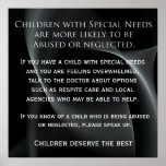 Special Needs abuse Patient reminder Poster