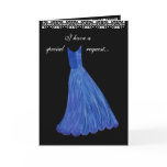 SPECIAL REQUEST - Wedding Invitation BLUE Gown Greeting Card