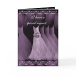 SPECIAL REQUEST - Wedding Invitation Purple Gowns Greeting Card