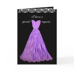 SPECIAL REQUEST - Wedding Invitation PURPLE Gowns Greeting Card