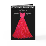 SPECIAL REQUEST - Wedding Invitation RED Gowns Card