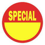 Special Retail Sales Stickers