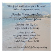 Special Romantic Beach Wedding Custom Invites