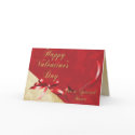 Special Sister Gold and Red Filigree Heart Valenti card