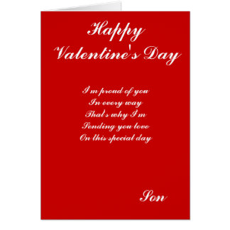 Valentine Son Cards | Zazzle