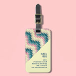 Speckled Chevron luggage tags