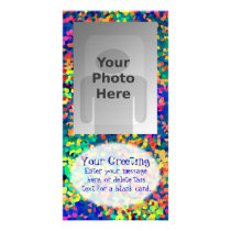 Speckled Color Vertical PhotoCard Template Customized Photo Card