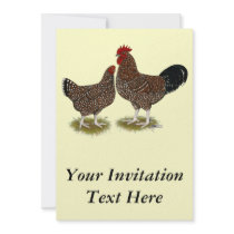 Speckled Sussex Chickens Personalized Invitations
