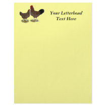 Speckled Sussex Chickens Letterhead Design