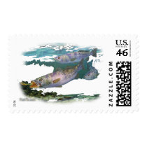 Speckled Trout Feeding postage