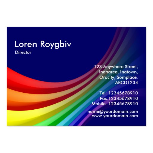 Specrum Curve 3d - Dark Blue 000066 Business Cards (back side)