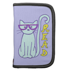 Spectacle Cat with Purple Glasses with Read sign Planners