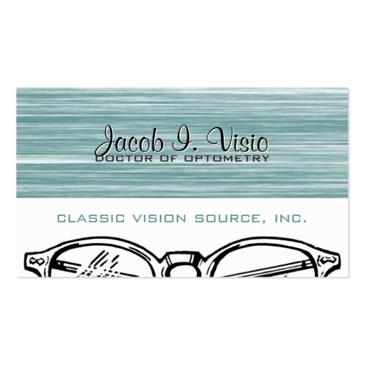 Spectacles Eyewear Optometry Vision Scratchy Business Cards