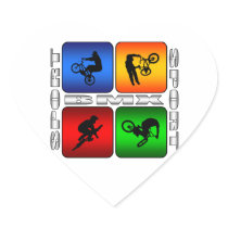 Spectacular BMX Heart Sticker