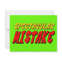 Spectacular Mistake invitations