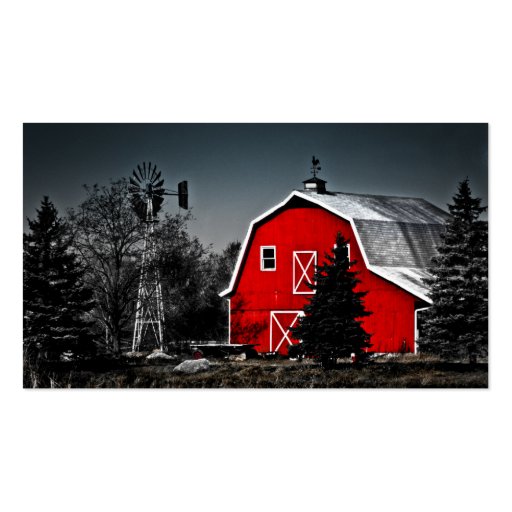 Spectacular Red Barn Business Card