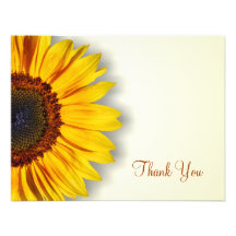Spectacular Sunflower Thank You Card Invitations