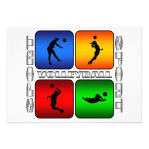 Spectacular Volleyball Custom Invitations