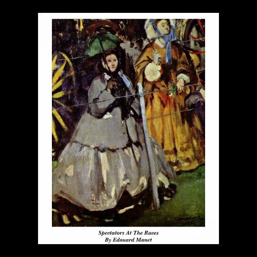 Spectators At The Races By Edouard Manet Print