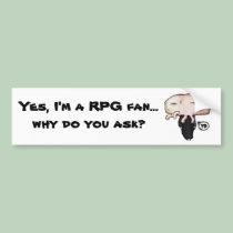 Spectral Squid "Yes, I'm a RPG fan..." bumper stickers