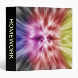 Spectral Tie Dye 3 Ring Binder