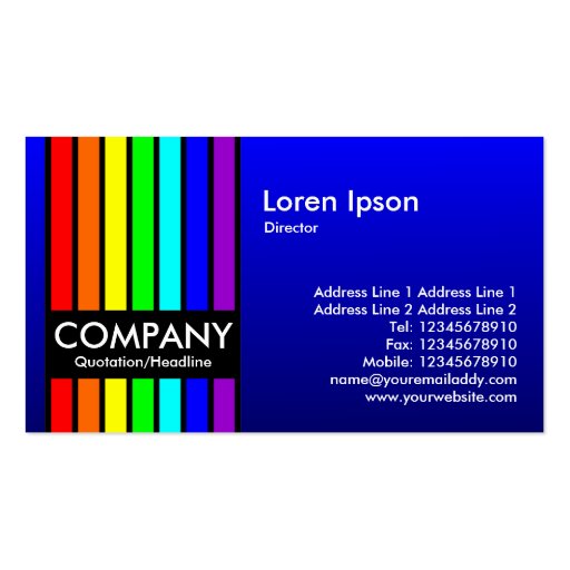 Spectrum - Blue Shaded Business Cards (front side)