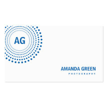 Spectrum Monogram Business Card (Blue)