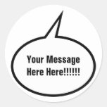 Speech Balloon Round Sticker