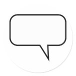 Speech Balloon Round Sticker