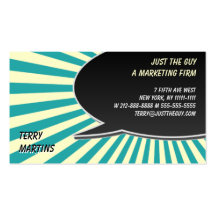 Speech Bubble Burst Business Card Templates