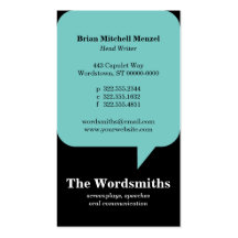 Speech Bubble Business Card