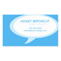 Speech Bubble Business Card Templates