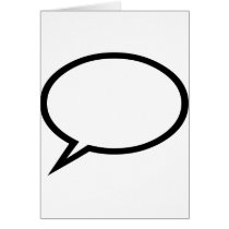 Speech bubble cards