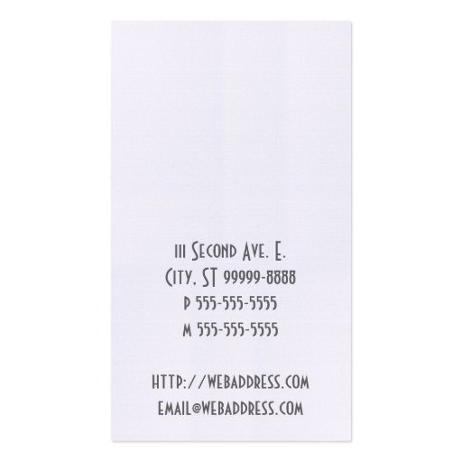 Speech Bubble Card [3d] Business Card Templates (back side)