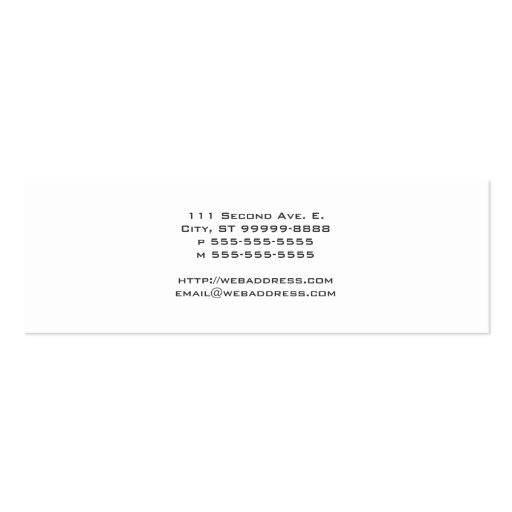 Speech Bubble Card [3d] Business Cards (back side)