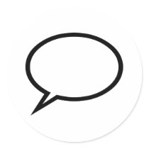 Speech bubble round sticker