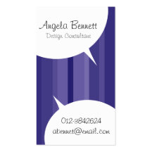 Speech Bubbles Violet Business Card