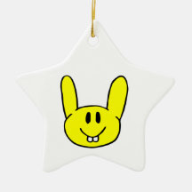 Speech Bunny Christmas Ornaments