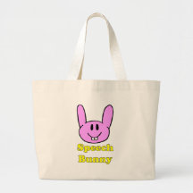 Speech Bunny in pink Canvas Bags