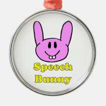 Speech Bunny in pink Ornaments