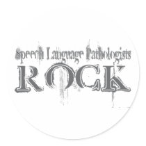 Speech-Language Pathologists Rock Round Stickers