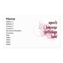 Speech Language Pathology Babe Business Cards