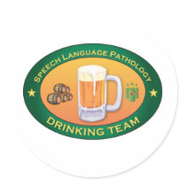 Speech Language Pathology Drinking Team Stickers