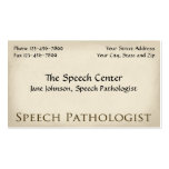 Speech Pathologist Therapist Business Card