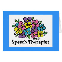 Speech Therapist Blooms1 Greeting Cards