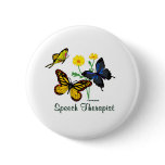 Speech Therapist Butterflies Buttons