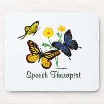 Speech Therapist Butterflies mousepads by medical_office_stuff Speech Therapist Butterflies mousepads